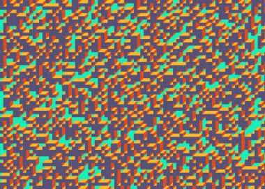 Edward Zajecs 2. Cubo 'nun 1971' deki uygulaması. Esasen 8 taştan oluşan bir Truchet fayans seti ve yerleştirme sanatı illüstrasyonu için kurallar.