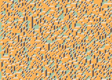 Edward Zajecs 2. Cubo 'nun 1971' deki uygulaması. Esasen 8 taştan oluşan bir Truchet fayans seti ve yerleştirme sanatı illüstrasyonu için kurallar.