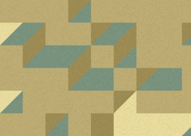 Edward Zajecs 2. Cubo 'nun 1971' deki uygulaması. Esasen 8 taştan oluşan bir Truchet fayans seti ve yerleştirme sanatı illüstrasyonu için kurallar.