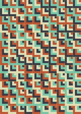 Soyut Geometrik Desen üretken hesaplama sanatı çizimi