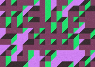 Edward Zajecs 2. Cubo 'nun 1971' deki uygulaması. Esasen 8 taştan oluşan bir Truchet fayans seti ve yerleştirme sanatı illüstrasyonu için kurallar.