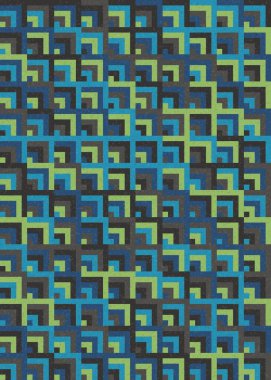 Soyut Geometrik Desen üretken hesaplama sanatı çizimi