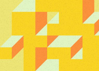 Edward Zajecs 2. Cubo 'nun 1971' deki uygulaması. Esasen 8 taştan oluşan bir Truchet fayans seti ve yerleştirme sanatı illüstrasyonu için kurallar.