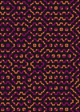 Soyut Geometrik Desen üretken hesaplama sanatı çizimi