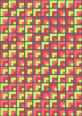 Soyut Geometrik Desen üretken hesaplama sanatı çizimi