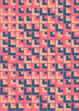 Soyut Geometrik Desen üretken hesaplama sanatı çizimi