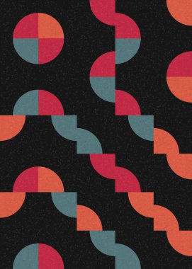 Soyut Geometrik Desen üretken hesaplama sanatı çizimi