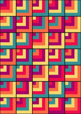 Soyut Geometrik Desen üretken hesaplama sanatı çizimi