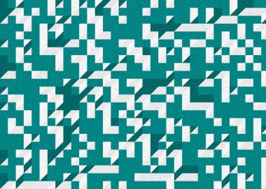 Edward Zajecs 2. Cubo 'nun 1971' deki uygulaması. Esasen 8 taştan oluşan bir Truchet fayans seti ve yerleştirme sanatı illüstrasyonu için kurallar.