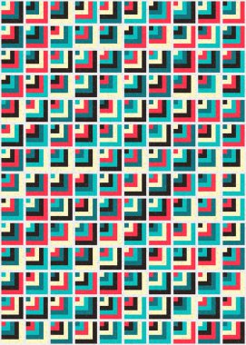 Soyut Geometrik Desen üretken hesaplama sanatı çizimi