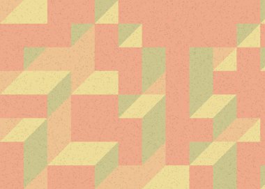 Edward Zajecs 2. Cubo 'nun 1971' deki uygulaması. Esasen 8 taştan oluşan bir Truchet fayans seti ve yerleştirme sanatı illüstrasyonu için kurallar.