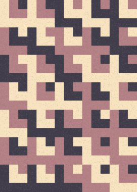 Soyut Geometrik Desen üretken hesaplama sanatı çizimi