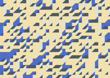 Edward Zajecs 2. Cubo 'nun 1971' deki uygulaması. Esasen 8 taştan oluşan bir Truchet fayans seti ve yerleştirme sanatı illüstrasyonu için kurallar.