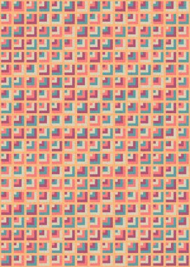 Soyut Geometrik Desen üretken hesaplama sanatı çizimi