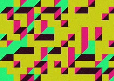 Edward Zajecs 2. Cubo 'nun 1971' deki uygulaması. Esasen 8 taştan oluşan bir Truchet fayans seti ve yerleştirme sanatı illüstrasyonu için kurallar.