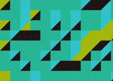 Edward Zajecs 2. Cubo 'nun 1971' deki uygulaması. Esasen 8 taştan oluşan bir Truchet fayans seti ve yerleştirme sanatı illüstrasyonu için kurallar.