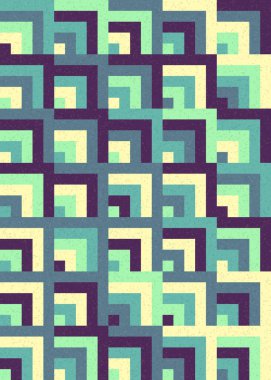 Soyut Geometrik Desen üretken hesaplama sanatı çizimi