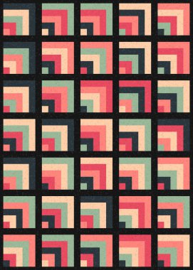 Soyut Geometrik Desen üretken hesaplama sanatı çizimi