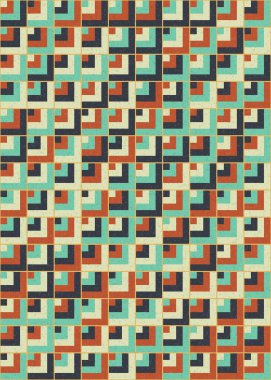 Soyut Geometrik Desen üretken hesaplama sanatı çizimi