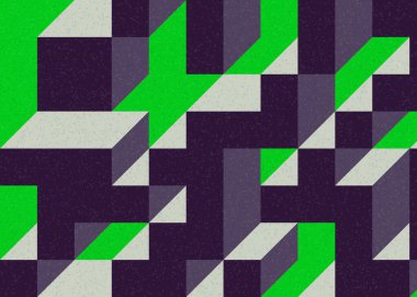 Edward Zajecs 2. Cubo 'nun 1971' deki uygulaması. Esasen 8 taştan oluşan bir Truchet fayans seti ve yerleştirme sanatı illüstrasyonu için kurallar.