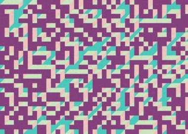 Edward Zajecs 2. Cubo 'nun 1971' deki uygulaması. Esasen 8 taştan oluşan bir Truchet fayans seti ve yerleştirme sanatı illüstrasyonu için kurallar.