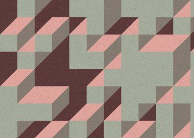 Edward Zajecs 2. Cubo 'nun 1971' deki uygulaması. Esasen 8 taştan oluşan bir Truchet fayans seti ve yerleştirme sanatı illüstrasyonu için kurallar.