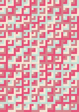 Soyut Geometrik Desen üretken hesaplama sanatı çizimi