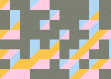 Edward Zajecs 2. Cubo 'nun 1971' deki uygulaması. Esasen 8 taştan oluşan bir Truchet fayans seti ve yerleştirme sanatı illüstrasyonu için kurallar.