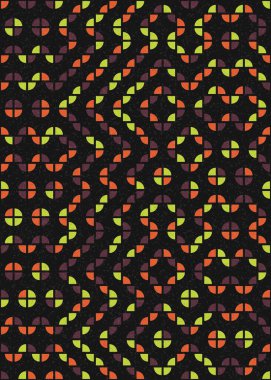 Soyut Geometrik Desen üretken hesaplama sanatı çizimi