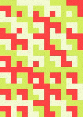 Soyut Geometrik Desen üretken hesaplama sanatı çizimi