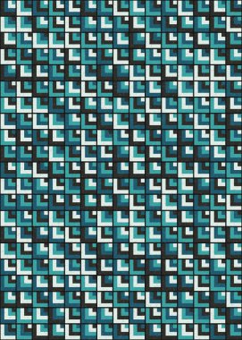 Soyut Geometrik Desen üretken hesaplama sanatı çizimi