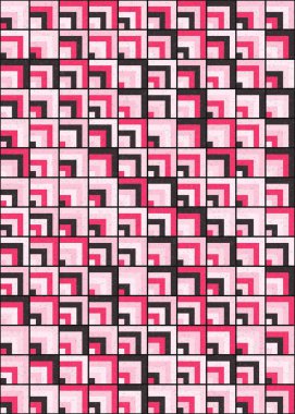 Soyut Geometrik Desen üretken hesaplama sanatı çizimi