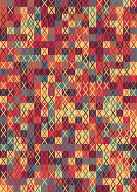 Soyut Geometrik Desen üretken hesaplama sanatı çizimi