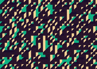 Edward Zajecs 2. Cubo 'nun 1971' deki uygulaması. Esasen 8 taştan oluşan bir Truchet fayans seti ve yerleştirme sanatı illüstrasyonu için kurallar.