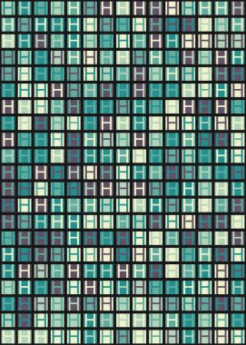 Soyut Geometrik Desen üretken hesaplama sanatı çizimi