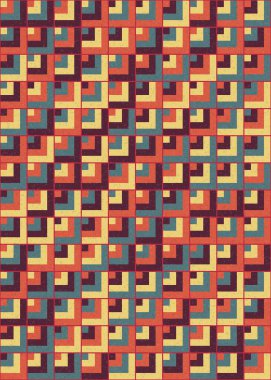 Soyut Geometrik Desen üretken hesaplama sanatı çizimi