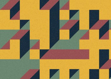 Edward Zajecs 2. Cubo 'nun 1971' deki uygulaması. Esasen 8 taştan oluşan bir Truchet fayans seti ve yerleştirme sanatı illüstrasyonu için kurallar.