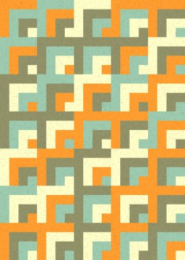 Soyut Geometrik Desen üretken hesaplama sanatı çizimi