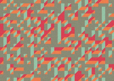 Edward Zajecs 2. Cubo 'nun 1971' deki uygulaması. Esasen 8 taştan oluşan bir Truchet fayans seti ve yerleştirme sanatı illüstrasyonu için kurallar.