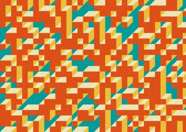 Edward Zajecs 2. Cubo 'nun 1971' deki uygulaması. Esasen 8 taştan oluşan bir Truchet fayans seti ve yerleştirme sanatı illüstrasyonu için kurallar.