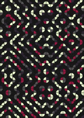 Soyut Geometrik Desen üretken hesaplama sanatı çizimi