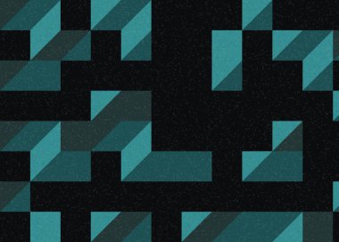 Edward Zajecs 2. Cubo 'nun 1971' deki uygulaması. Esasen 8 taştan oluşan bir Truchet fayans seti ve yerleştirme sanatı illüstrasyonu için kurallar.