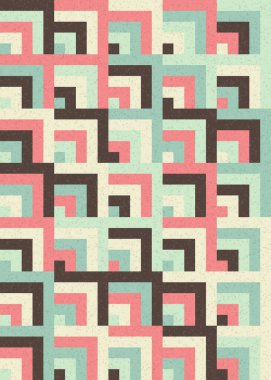 Soyut Geometrik Desen üretken hesaplama sanatı çizimi