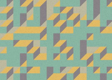 Edward Zajecs 2. Cubo 'nun 1971' deki uygulaması. Esasen 8 taştan oluşan bir Truchet fayans seti ve yerleştirme sanatı illüstrasyonu için kurallar.