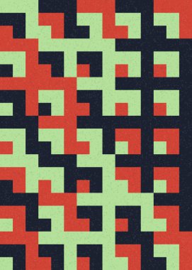 Soyut Geometrik Desen üretken hesaplama sanatı çizimi