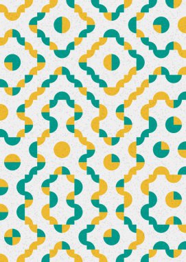 Soyut Geometrik Desen üretken hesaplama sanatı çizimi