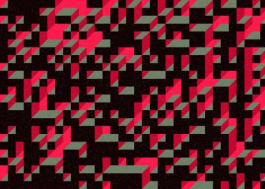 Edward Zajecs 2. Cubo 'nun 1971' deki uygulaması. Esasen 8 taştan oluşan bir Truchet fayans seti ve yerleştirme sanatı illüstrasyonu için kurallar.