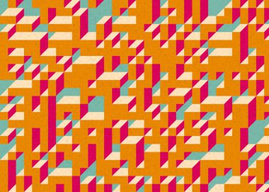 Edward Zajecs 2. Cubo 'nun 1971' deki uygulaması. Esasen 8 taştan oluşan bir Truchet fayans seti ve yerleştirme sanatı illüstrasyonu için kurallar.