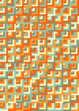 Soyut Geometrik Desen üretken hesaplama sanatı çizimi