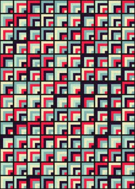 Soyut Geometrik Desen üretken hesaplama sanatı çizimi
